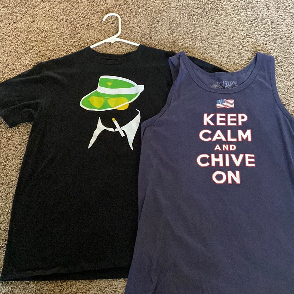 Chive tee shirts size medium